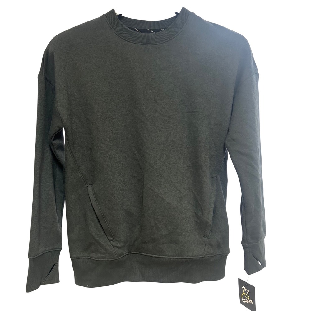 Art‎ Class Olive Green Crew Neck Sweatshirt Thumb Hole Athletic Pullover XL